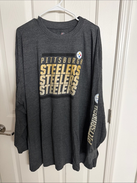 Majestic Other - Pittsburgh Steelers Long Sleeve Shirt Men’s 5XL